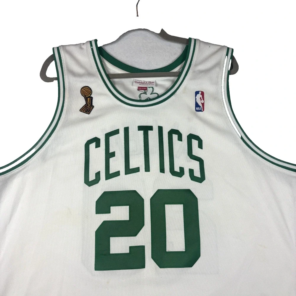 MITCHELL & NESS RAY ALLEN BOSTON CELTICS #20 WHITE GREEN JERSEY MEN'S XL